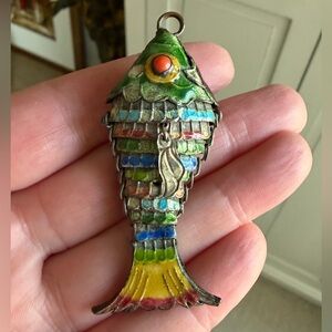 Antique Articulated Fish Pendant